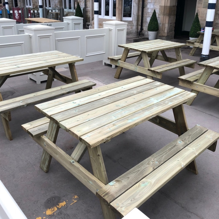Hampshire 6 Seater Picnic Table Traditional Pub Picnic Bench