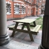 A-frame 6 seater picnic bench in a school