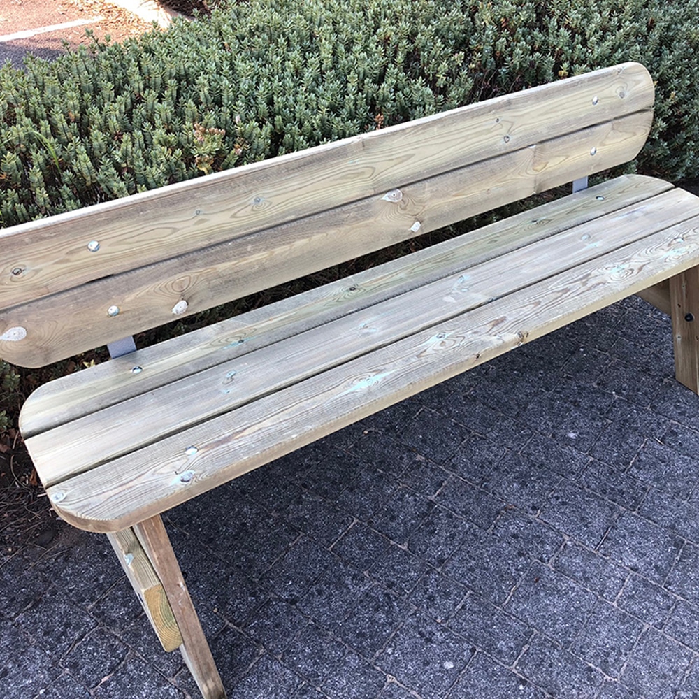 Norfolk Wooden Bench Seat Commercial Grade Park Bench With Rounded Corners