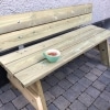 Traditional timber park bench seat